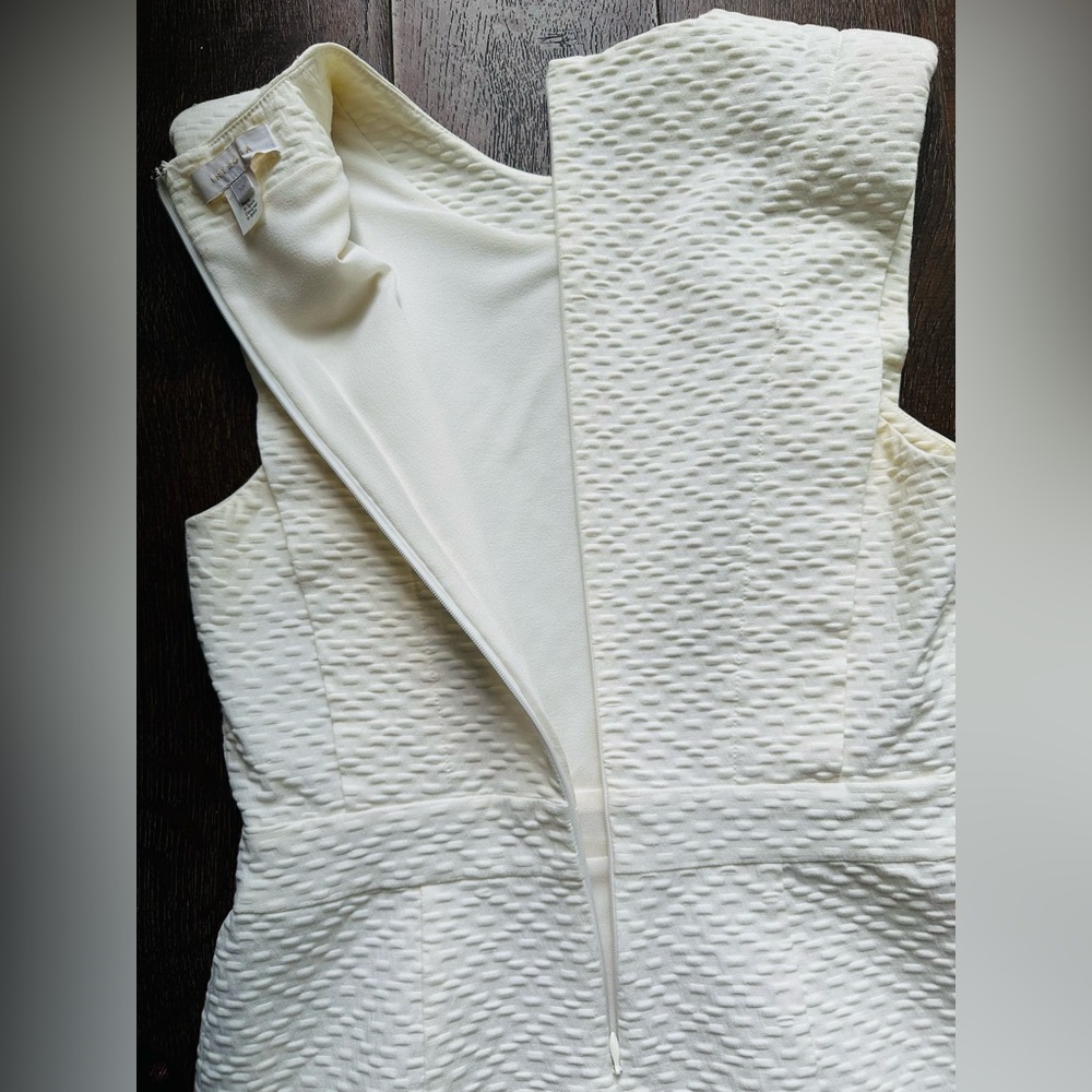 Chic Textured White Mini Dress - Picture 5 of 13